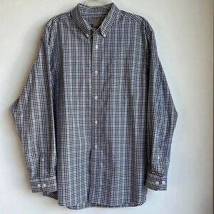 Duluth Trading Co Long Sleeve Button Down Collared Plaid Shirt Men’s Size XL